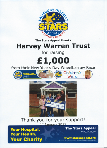 Stars Appeal Fundraising Certificate